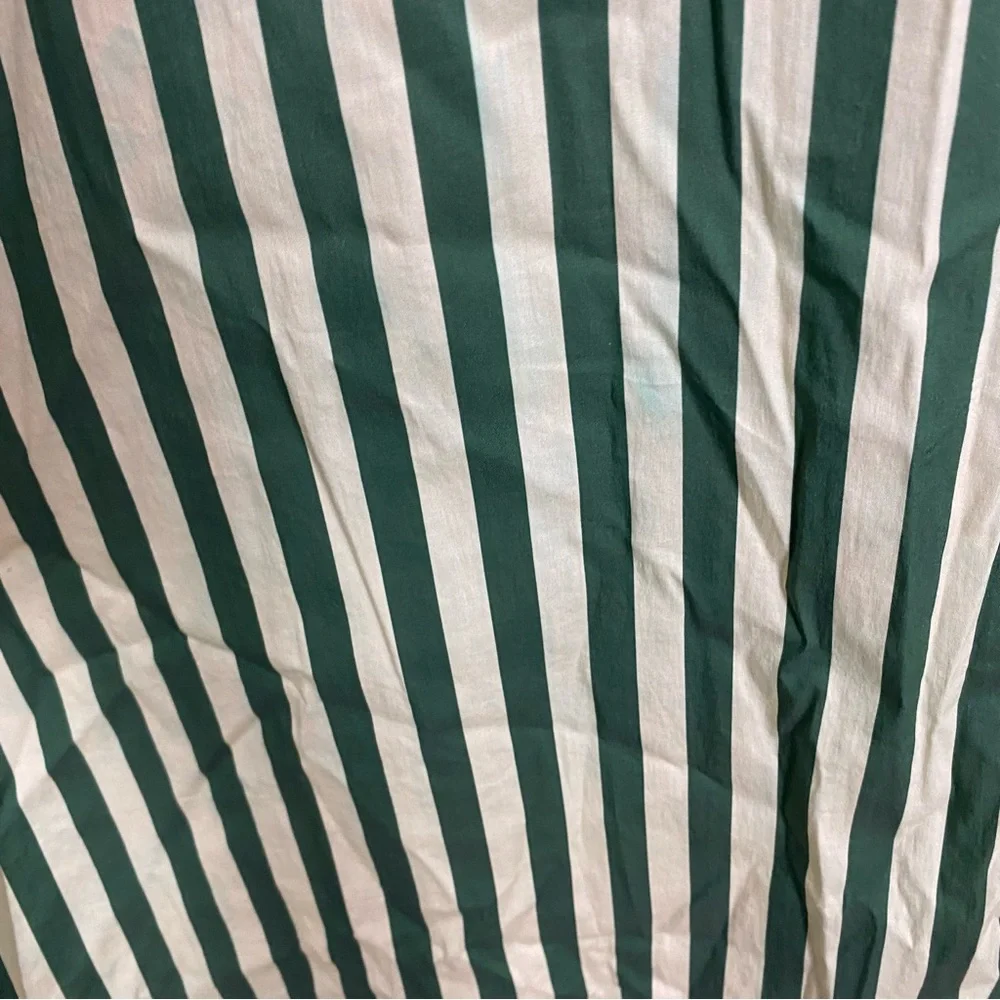 Simon Miller Loch Poplin Maxi Button Down Dress Striped Green Cut Out Large - Picture 12 of 15